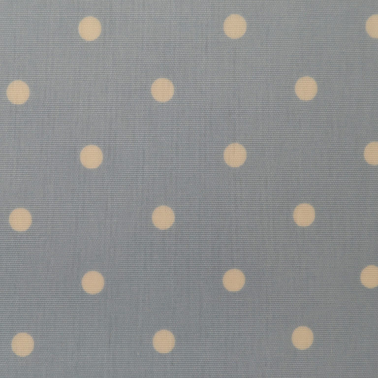 Powder Blue Polka Dot Oilcloth Tablecloth