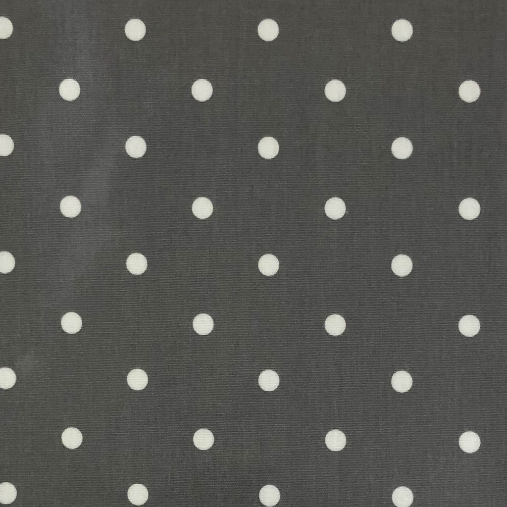 Grey Polka Oilcloth Tablecloth