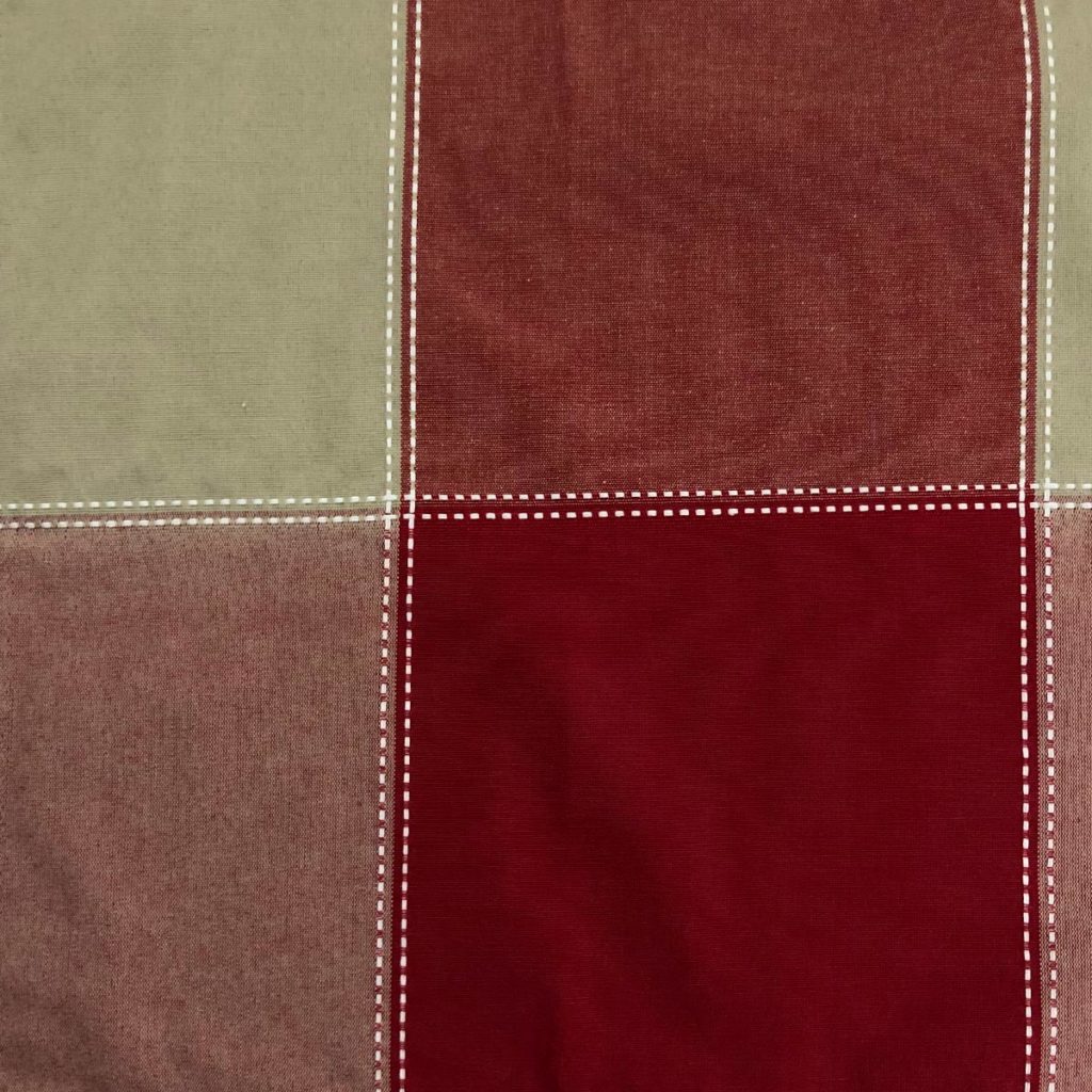 Red Checked Fabric Tablecloth