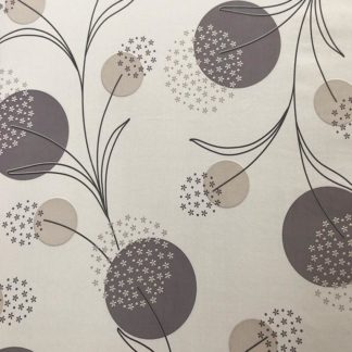 PVC TABLE CLOTH SPHERE NATURAL FUNKY CIRCLES CREAM BLACK SILVER WIPE ABLE COVER